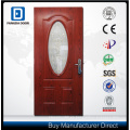 Fangda protectora PVC recubierto puerta Exterior teca roja Oval pequeño